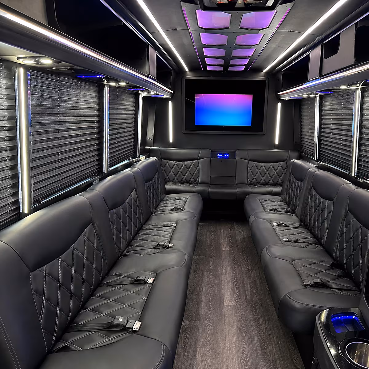 party buses for tailgates and fan groups at kino sports complex