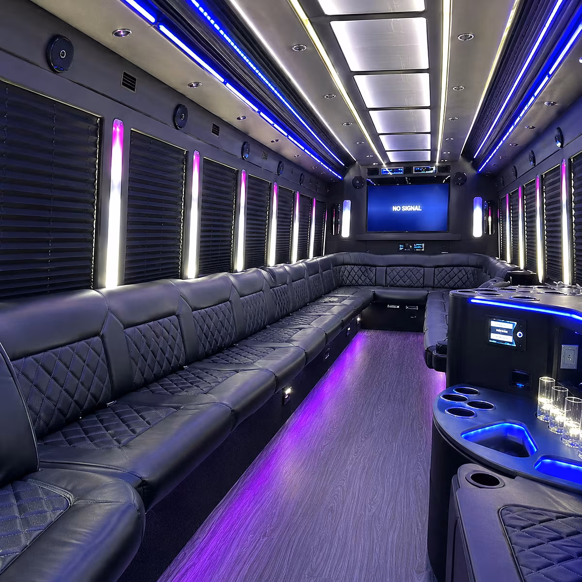 tucson 30 passenger party bus inside