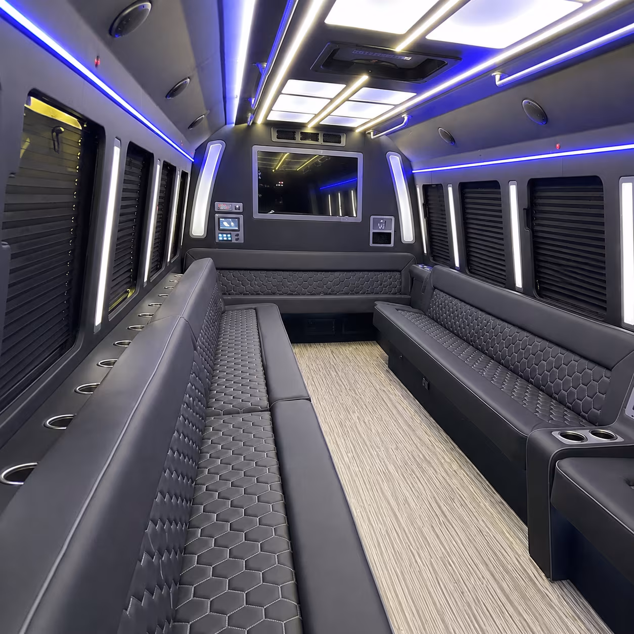 tucson 40 passenger party bus inside