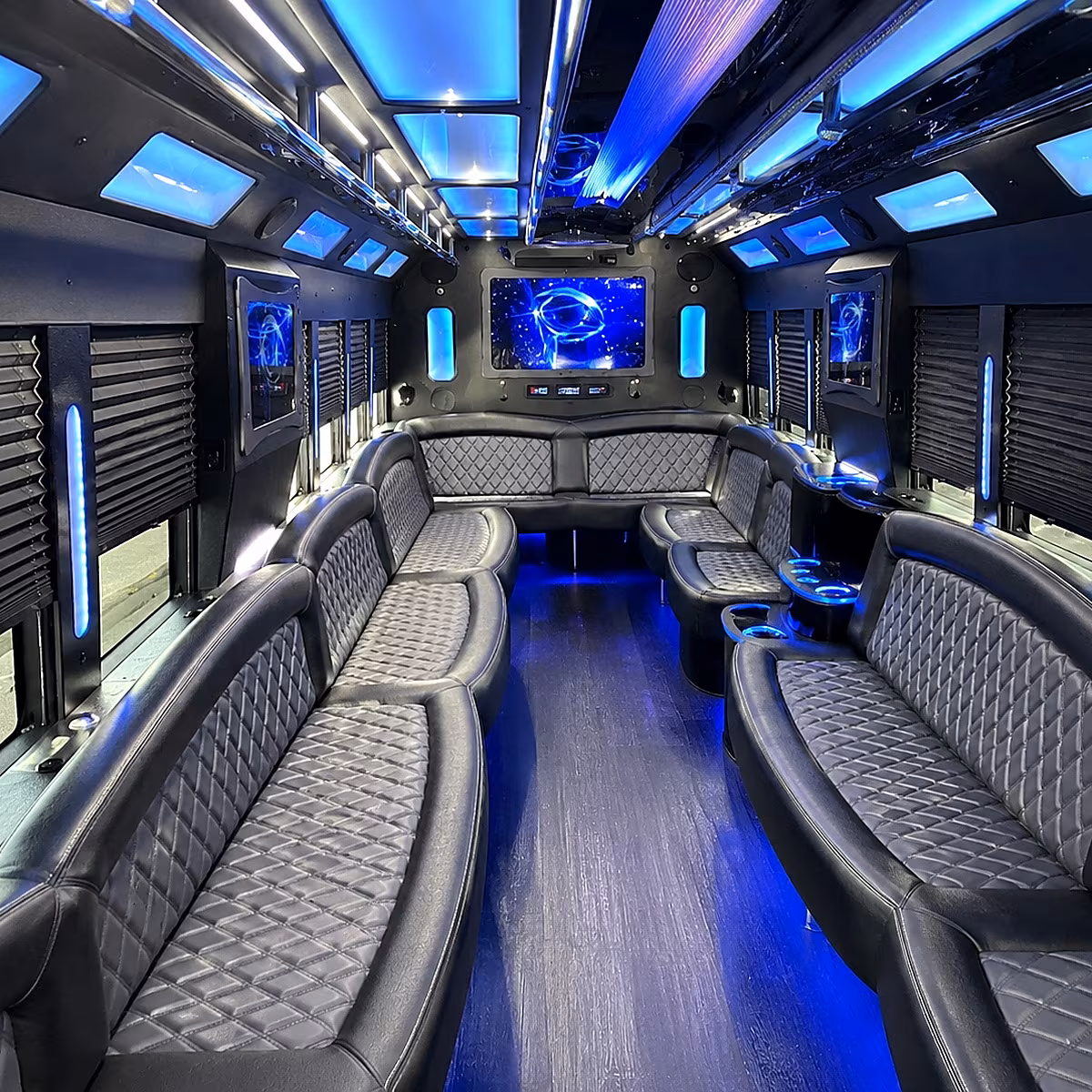 tucson 50 passenger party bus interior