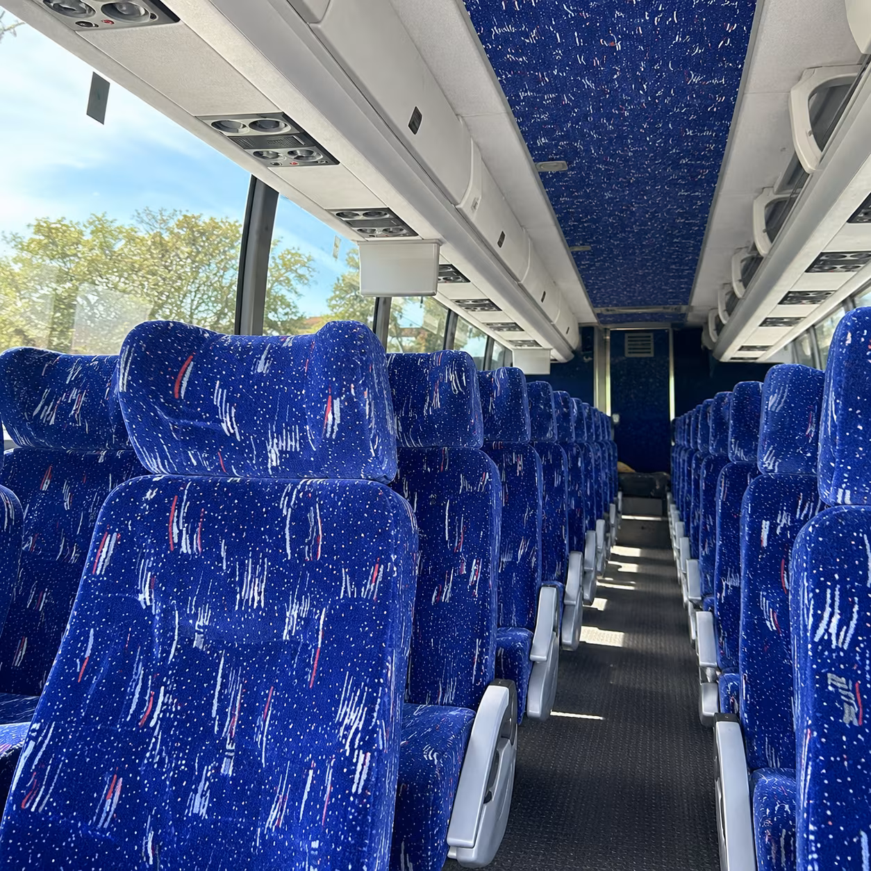 tucson charter bus interior